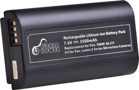 PATONA 2x Platinum Battery DMW-BLJ31 Compatible with Panasonic Lumix DC-S1, DC-S1R, DC-S1H, 3500mAh